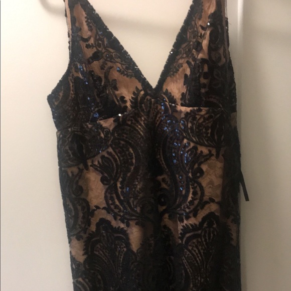 Free People Dresses Black Nude Sequin Dress Poshmark